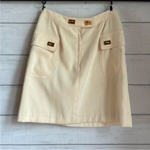 J. McLaughlin Beige Mini Skirt